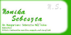 monika sebeszta business card